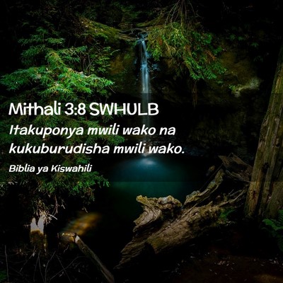 Picture 02 - Mithali 3:8 SWHULB - Itakuponya mwili wako na kukuburudisha mwili - Bible Verse Picture