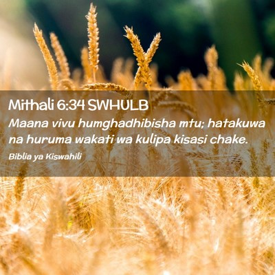 Picture 02 - Mithali 6:34 SWHULB - Maana vivu humghadhibisha mtu; hatakuwa na huruma - Bible Verse Picture