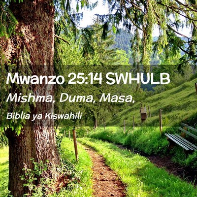 Picture 02 - Mwanzo 25:14 SWHULB - Mishma, Duma, - Bible Verse Picture