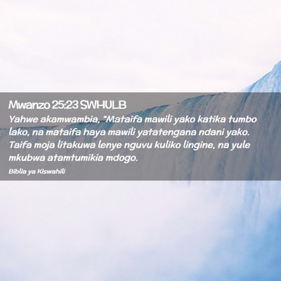Picture 02 - Mwanzo 25:23 SWHULB - Yahwe akamwambia, “Mataifa mawili yako katika - Bible Verse Picture