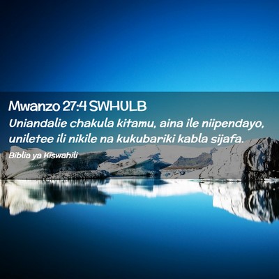 Picture 02 - Mwanzo 27:4 SWHULB - Uniandalie chakula kitamu, aina ile niipendayo, - Bible Verse Picture