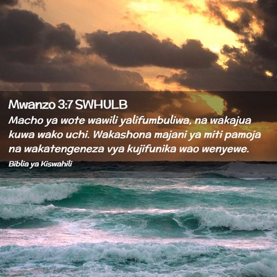 Picture 02 - Mwanzo 3:7 SWHULB - Macho ya wote wawili yalifumbuliwa, na wakajua - Bible Verse Picture