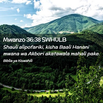 Picture 02 - Mwanzo 36:38 SWHULB - Shauli alipofariki, kisha Baali Hanani mwana wa - Bible Verse Picture