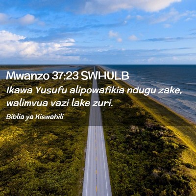 Picture 02 - Mwanzo 37:23 SWHULB - Ikawa Yusufu alipowafikia ndugu zake, walimvua - Bible Verse Picture