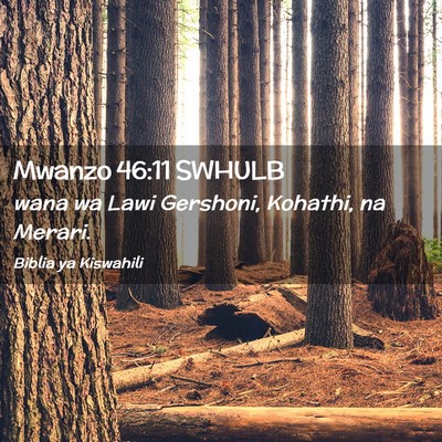 Picture 02 - Mwanzo 46:11 SWHULB - wana wa Lawi Gershoni, Kohathi, na - Bible Verse Picture