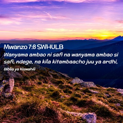 Picture 02 - Mwanzo 7:8 SWHULB - Wanyama ambao ni safi na wanyama ambao si safi, - Bible Verse Picture