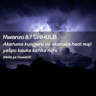 Picture 02 - Mwanzo 8:7 SWHULB - Akatuma kunguru na akaruka hadi maji yalipo kauka - Bible Verse Picture