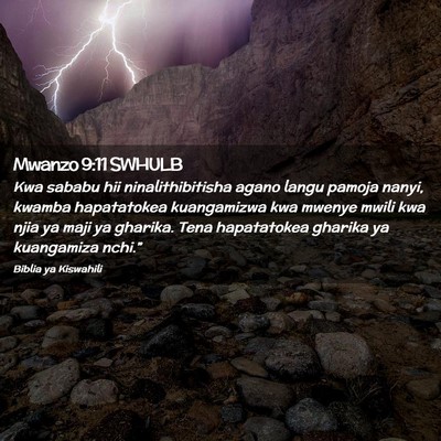 Picture 02 - Mwanzo 9:11 SWHULB - Kwa sababu hii ninalithibitisha agano langu - Bible Verse Picture