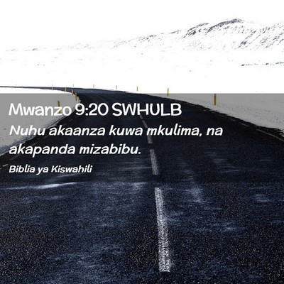Picture 02 - Mwanzo 9:20 SWHULB - Nuhu akaanza kuwa mkulima, na akapanda - Bible Verse Picture