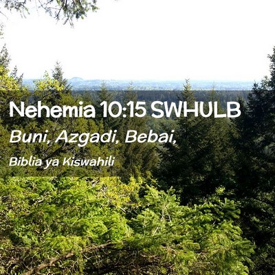 Picture 02 - Nehemia 10:15 SWHULB - Buni, Azgadi, - Bible Verse Picture