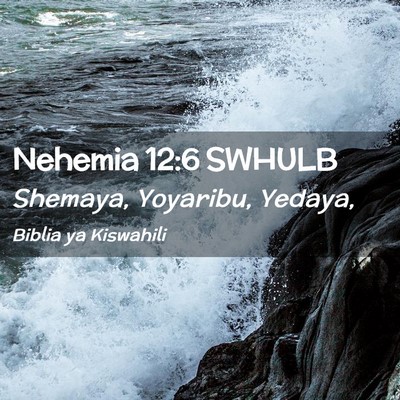 Picture 02 - Nehemia 12:6 SWHULB - Shemaya, Yoyaribu, - Bible Verse Picture