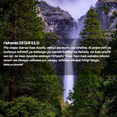 Picture 02 - Nehemia 2:8 SWHULB - Pia iwepo barua kwa Asafu, mlinzi wa msitu wa - Bible Verse Picture