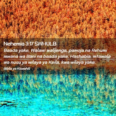 Picture 02 - Nehemia 3:17 SWHULB - Baada yake, Walawi walijenga, pamoja na Rehumi - Bible Verse Picture