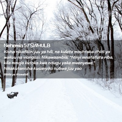 Picture 02 - Nehemia 5:7 SWHULB - Kisha nikafikiri juu ya hili, na kuleta mashtaka - Bible Verse Picture