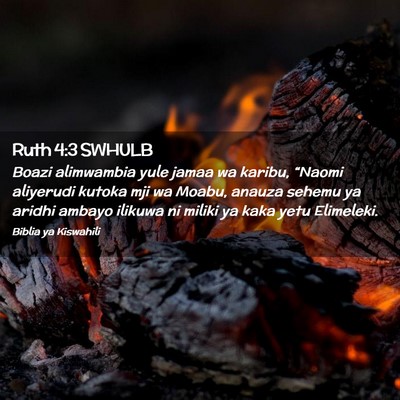 Picture 02 - Ruth 4:3 SWHULB - Boazi alimwambia yule jamaa wa karibu, “Naomi - Bible Verse Picture