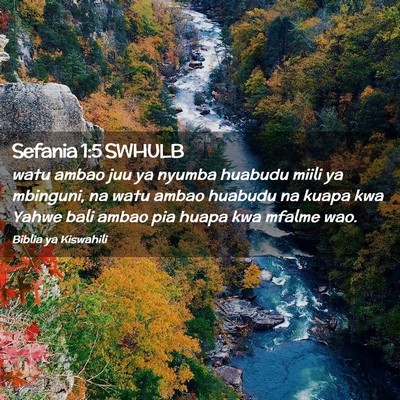 Picture 02 - Sefania 1:5 SWHULB - watu ambao juu ya nyumba huabudu miili ya - Bible Verse Picture