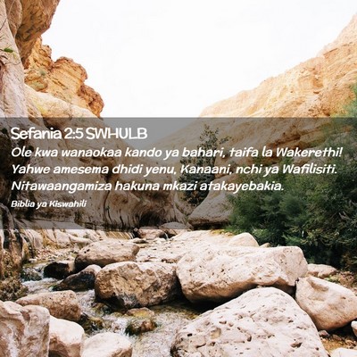 Picture 02 - Sefania 2:5 SWHULB - Ole kwa wanaokaa kando ya bahari, taifa la - Bible Verse Picture