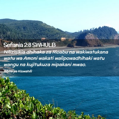 Picture 02 - Sefania 2:8 SWHULB - Nilizisikia dhihaka za Moabu na wakiwatukana watu - Bible Verse Picture
