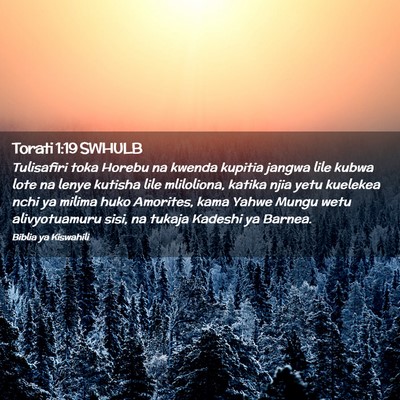 Picture 02 - Torati 1:19 SWHULB - Tulisafiri toka Horebu na kwenda kupitia jangwa - Bible Verse Picture