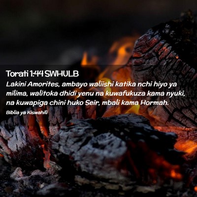 Picture 02 - Torati 1:44 SWHULB - Lakini Amorites, ambayo waliishi katika nchi hiyo - Bible Verse Picture