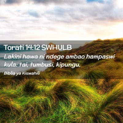 Picture 02 - Torati 14:12 SWHULB - Lakini hawa ni ndege ambao hampaswi kula: tai, - Bible Verse Picture