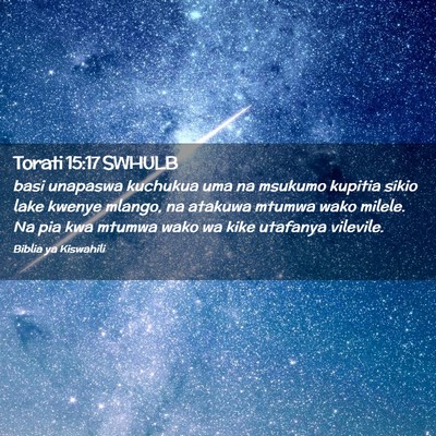 Picture 02 - Torati 15:17 SWHULB - basi unapaswa kuchukua uma na msukumo kupitia - Bible Verse Picture