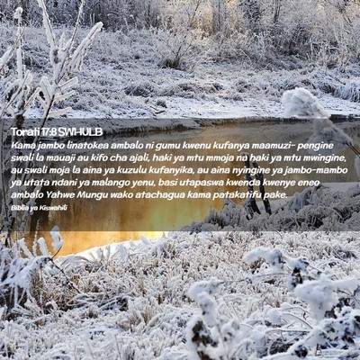 Picture 02 - Torati 17:8 SWHULB - Kama jambo linatokea ambalo ni gumu kwenu kufanya - Bible Verse Picture
