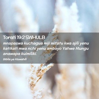 Picture 02 - Torati 19:2 SWHULB - mnapaswa kuchagua miji mitatu kwa ajili yenu - Bible Verse Picture