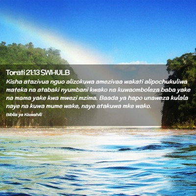 Picture 02 - Torati 21:13 SWHULB - Kisha atazivua nguo alizokuwa amezivaa wakati - Bible Verse Picture