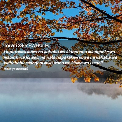 Picture 02 - Torati 23:17 SWHULB - Hapatakiwi kuwa na kahaba wa kidhehebu miongoni - Bible Verse Picture