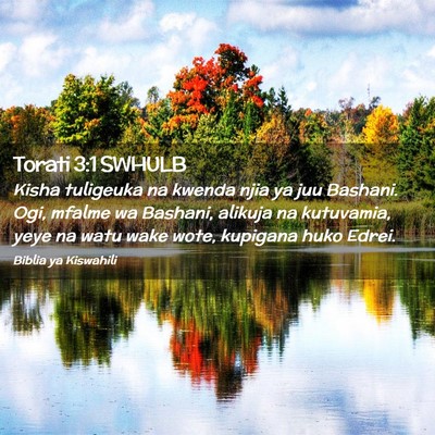 Picture 02 - Torati 3:1 SWHULB - Kisha tuligeuka na kwenda njia ya juu Bashani. - Bible Verse Picture