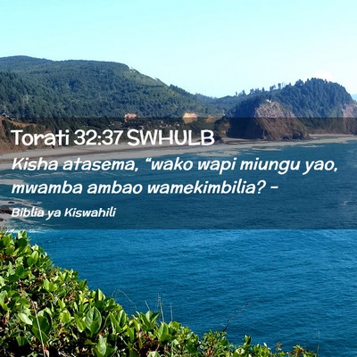 Picture 02 - Torati 32:37 SWHULB - Kisha atasema, “wako wapi miungu yao, mwamba - Bible Verse Picture