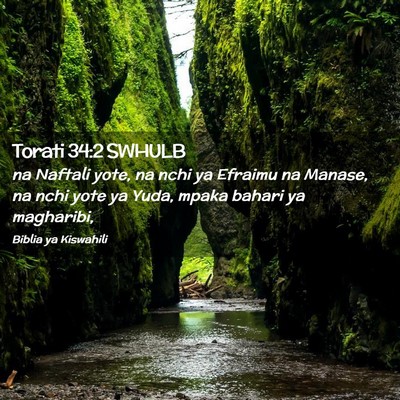 Picture 02 - Torati 34:2 SWHULB - na Naftali yote, na nchi ya Efraimu na Manase, na - Bible Verse Picture