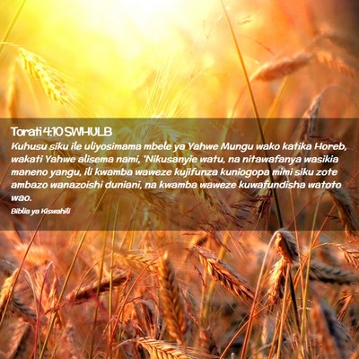Picture 02 - Torati 4:10 SWHULB - Kuhusu siku ile uliyosimama mbele ya Yahwe Mungu - Bible Verse Picture