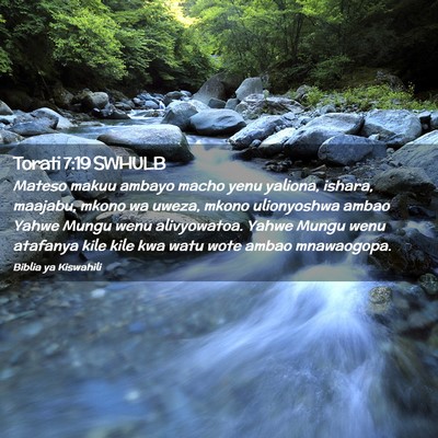 Picture 02 - Torati 7:19 SWHULB - Mateso makuu ambayo macho yenu yaliona, ishara, - Bible Verse Picture