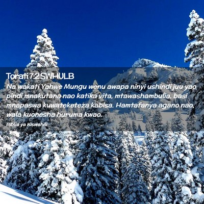 Picture 02 - Torati 7:2 SWHULB - Na wakati Yahwe Mungu wenu awapa ninyi ushindi - Bible Verse Picture