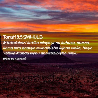 Picture 02 - Torati 8:5 SWHULB - Mtatafakari katika mioyo yenu kuhusu, namna, kama - Bible Verse Picture