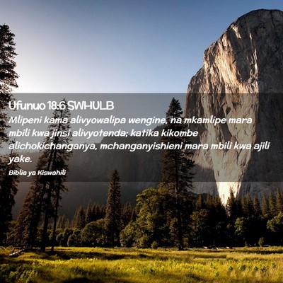 Picture 02 - Ufunuo 18:6 SWHULB - Mlipeni kama alivyowalipa wengine, na mkamlipe - Bible Verse Picture