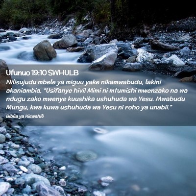 Picture 02 - Ufunuo 19:10 SWHULB - Nilisujudu mbele ya miguu yake nikamwabudu, - Bible Verse Picture