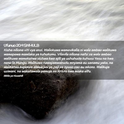 Picture 02 - Ufunuo 20:4 SWHULB - Kisha niliona viti vya enzi. Waliokuwa - Bible Verse Picture