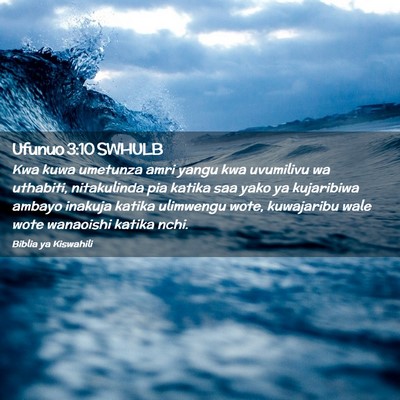 Picture 02 - Ufunuo 3:10 SWHULB - Kwa kuwa umetunza amri yangu kwa uvumilivu wa - Bible Verse Picture
