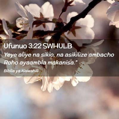 Picture 02 - Ufunuo 3:22 SWHULB - Yeye aliye na sikio, na asikilize ambacho Roho - Bible Verse Picture