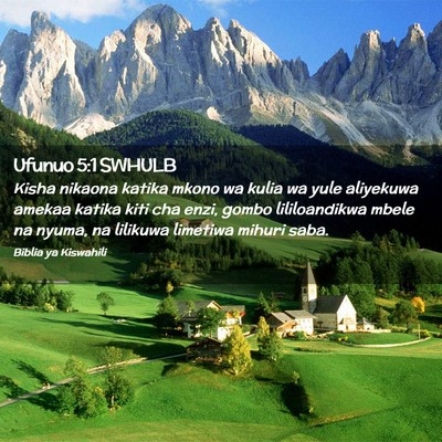 Picture 02 - Ufunuo 5:1 SWHULB - Kisha nikaona katika mkono wa kulia wa yule - Bible Verse Picture