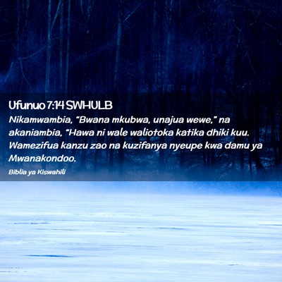 Picture 02 - Ufunuo 7:14 SWHULB - Nikamwambia, “Bwana mkubwa, unajua wewe,” na - Bible Verse Picture