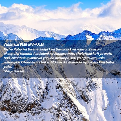 Picture 02 - Waamuzi 14:19 SWHULB - Kisha Roho wa Bwana akaja kwa Samsoni kwa nguvu. - Bible Verse Picture