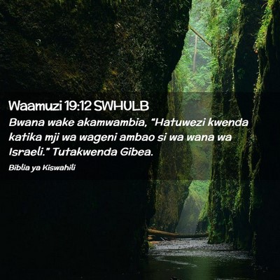 Picture 02 - Waamuzi 19:12 SWHULB - Bwana wake akamwambia, “Hatuwezi kwenda katika - Bible Verse Picture