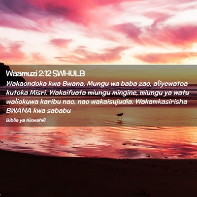 Picture 02 - Waamuzi 2:12 SWHULB - Wakaondoka kwa Bwana, Mungu wa baba zao, - Bible Verse Picture