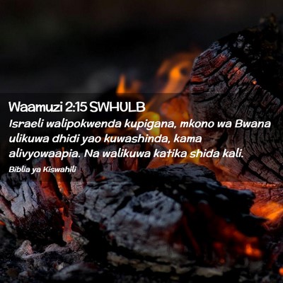 Picture 02 - Waamuzi 2:15 SWHULB - Israeli walipokwenda kupigana, mkono wa Bwana - Bible Verse Picture