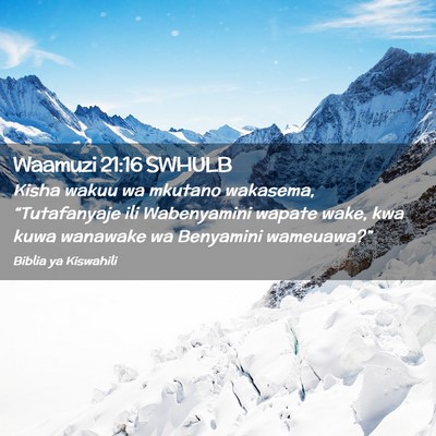 Picture 02 - Waamuzi 21:16 SWHULB - Kisha wakuu wa mkutano wakasema, “Tutafanyaje - Bible Verse Picture