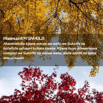 Picture 02 - Waamuzi 8:14 SWHULB - Akamkimbilia kijana mmoja wa watu wa Sukothi na - Bible Verse Picture
